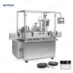 Automatisk roterande kosmetiska krämburkar, fyllning av tätningsskruvlock