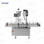 Automatisk roterande plastflasklockmaskin för påfyllningslinje