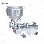 Halvautomatisk pneumatisk fyllningsmaskin för tjock såsgrädde med blandning