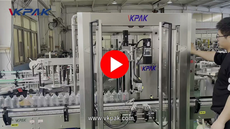 Enkelt huvudfyllningslinje för sås, schampo