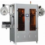 Automatisk dubbelhuvuden koppar dricksflaskor ärm etiketteringsmaskin