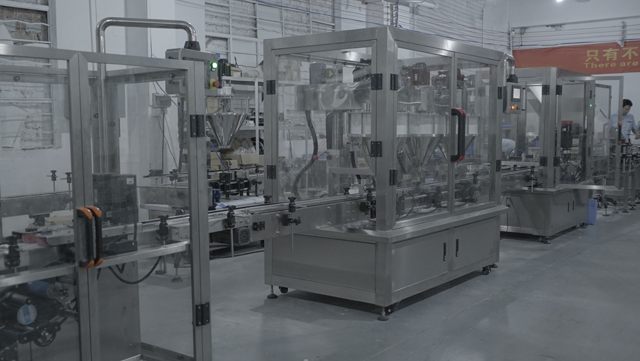 löst pulver fyllning linje fabrik acceptans.JPG