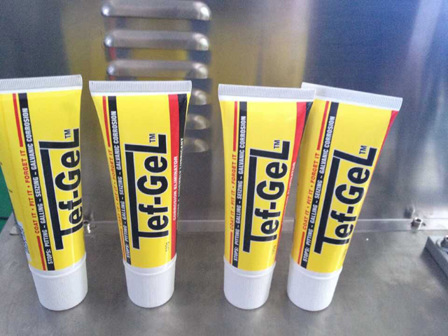 welding samples by ultrasonic tube sealer svetsprover med ultraljudsrörförseglaren.jpg