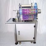 Halvautomatisk korvflagga märkning Folding Sticker Etikettmaskin